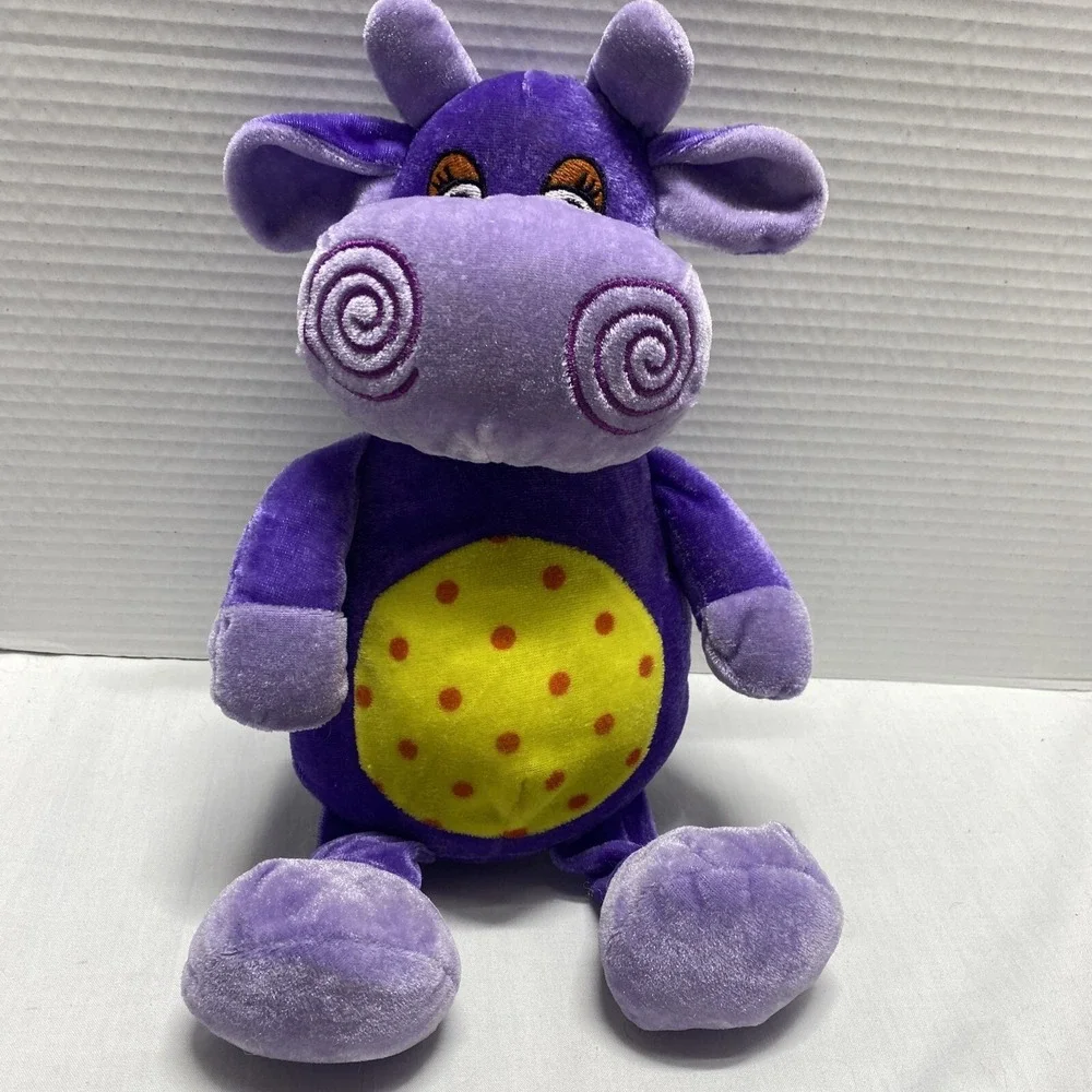 Peek A Boo Toys Purple Hippo Plush Stuffed Animal 14